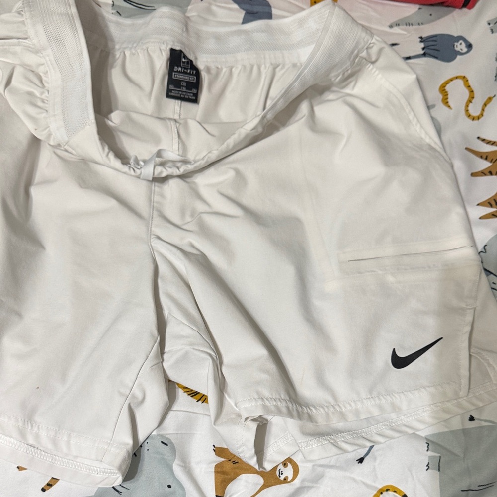 Nike White Sports Shorts